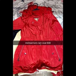 barely worn micheal kors rain coat, fits like a pea coat size s-m
